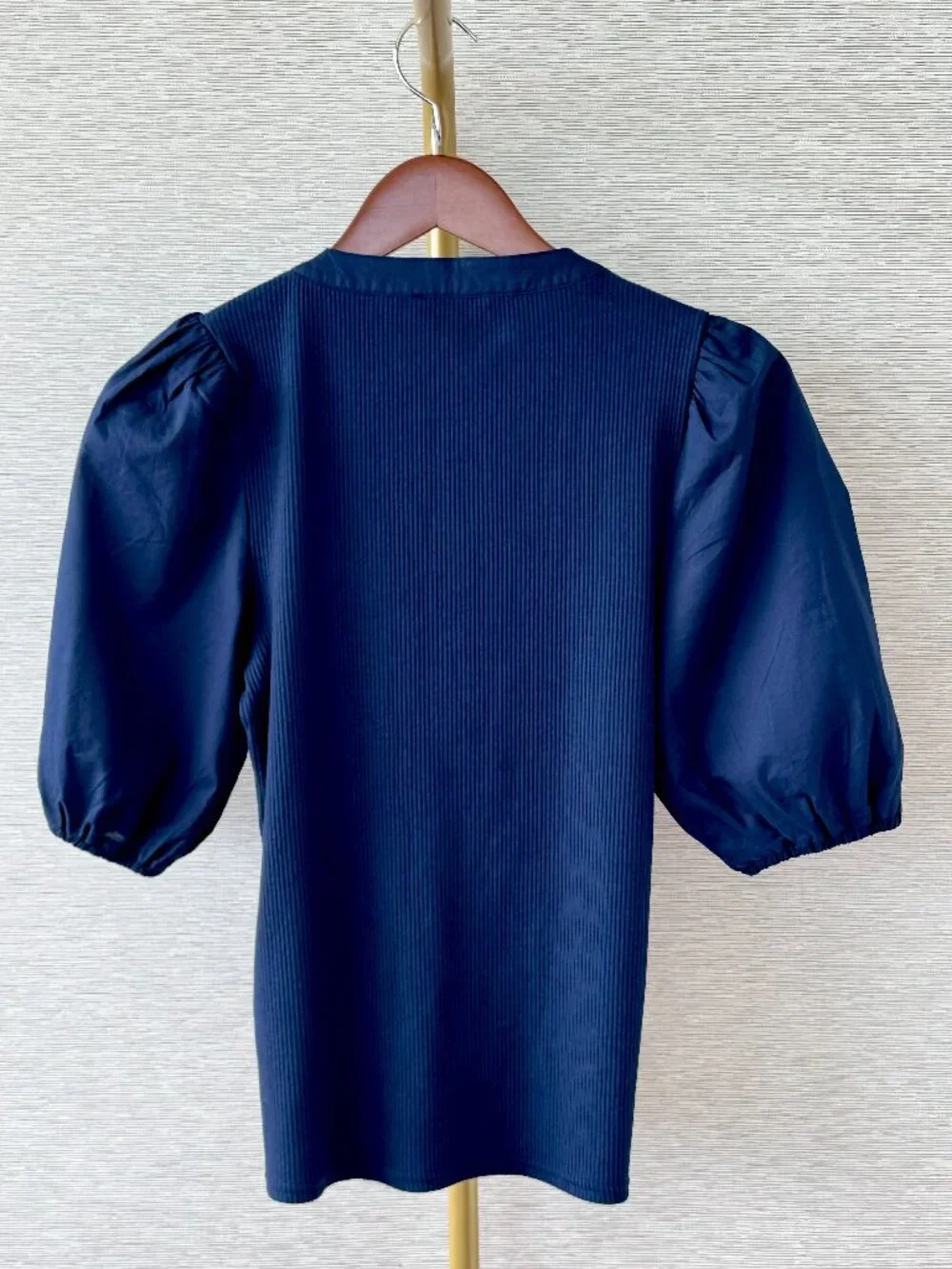 J.Crew Rib Puff-sleeve Shirt - Size S
